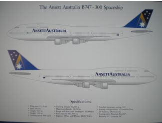 (image for) AIRCRAFT POSTER (B747-300, VH-INJ)