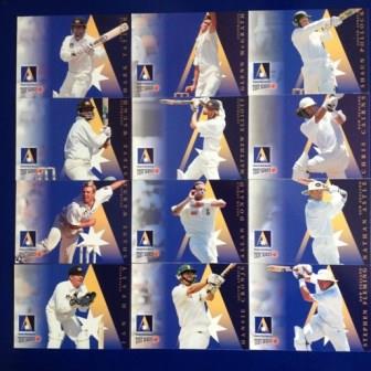 (image for) TEST CRICKET SERIES 1997-1998 CARDS (Set of 12)