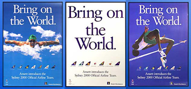 (image for) SYDNEY 2000 OLYMPIC POSTERS - "Bring on the World" (Set of 3)