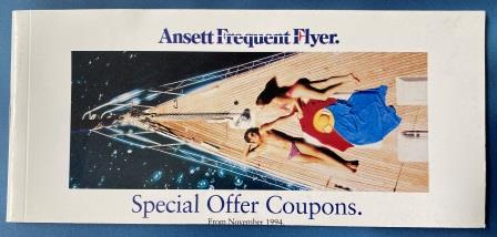 ANSETT FREQUENT FLYER: "Special Offer Coupons November 1994" (image for) ANSETT FREQUENT FLYER: "Special Offer Coupons November 1994"