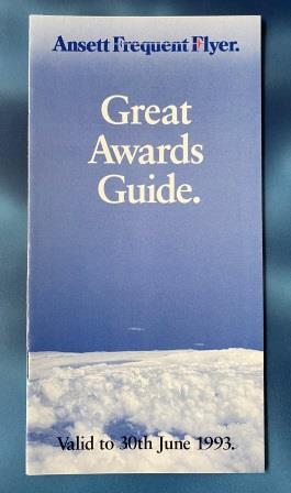 ANSETT FREQUENT FLYER: "Great Awards Guide " (image for) ANSETT FREQUENT FLYER: "Great Awards Guide "