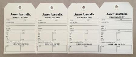 (image for) Ansett Australia. - Serviceable Part Tag
