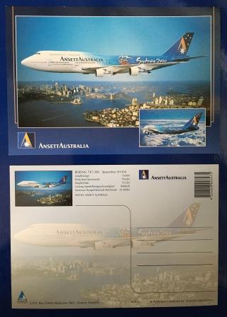 (image for) POSTCARD: "SYDNEY 2000 OLYMPIC GAMES BOEING 747-300 (View 2)"