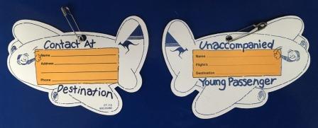 (image for) UNACCOMPANIED YOUNG PASSENGER: "Name Tag"