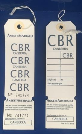 (image for) ANSETT AUSTRALIA DESTINATIONBAGGAGE TAG