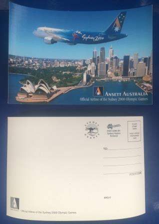(image for) POSTCARD: "SYDNEY 2000 OLYMPIC GAMES A320"