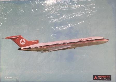 (image for) BLOCKMOUNTED AIRCRAFT POSTER: "A.A.O.A. Boeing 727:200"