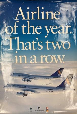 (image for) AIRCRAFT POSTER (1995 Airline of the Year) 690mm x 990mm