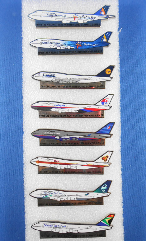 (image for) SYDNEY 2000 OFFICAL AIRLINE TEAM SET - 8 PINS