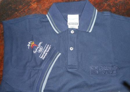 (image for) GOLDEN WING CLUB SYDNEY 2000 OLYMPIC GAMES NAVY POLO - Click Image to Close