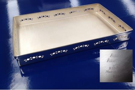 (image for) SILVER PLATED SERVING TRAY (First Class): "Large" - Click Image to Close
