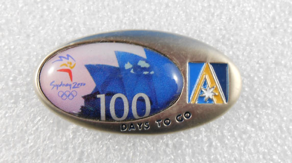 (image for) LAPEL BADGE: "100 DAYS TO GO" - Click Image to Close