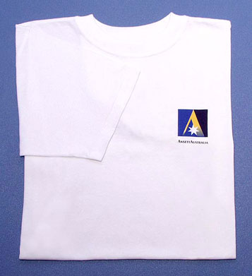 (image for) WHITE T-SHIRT - logo front & back