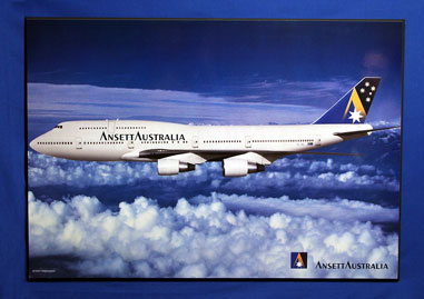 (image for) AIRCRAFT POSTER (ARTIST IMPRESSION B747-300, VH-INH) - Click Image to Close