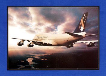 (image for) AIRCRAFT POSTER (B747-300, VH-INJ) - Click Image to Close