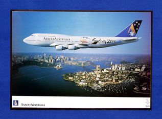 (image for) OLYMPIC AIRCRAFT POSTER (B747-400, VH-ANA)