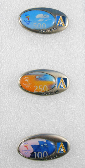 LAPEL BADGES: "DAYS TO GO"(SET OF 3) (image for) LAPEL BADGES: "DAYS TO GO"(SET OF 3)