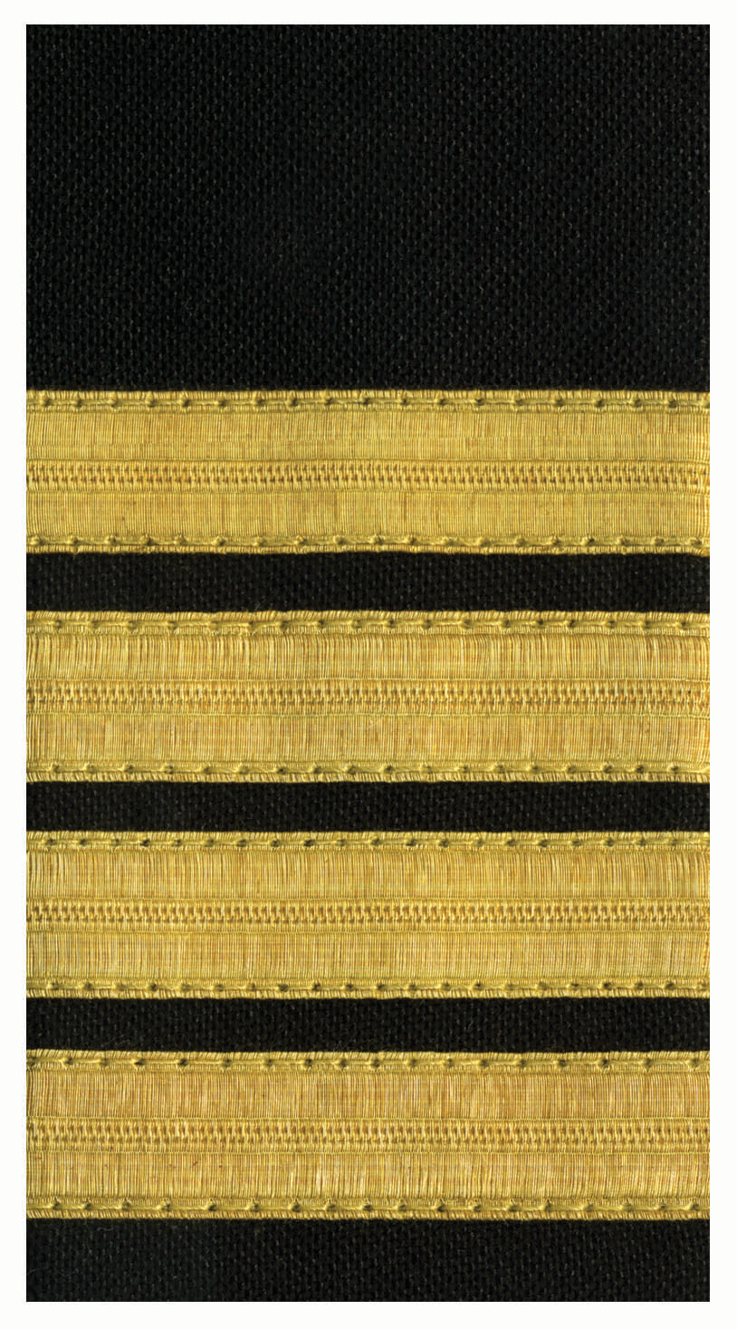 (image for) BLACK EPAULETTES - 4 Bar GOLD (Set of 2) - Click Image to Close