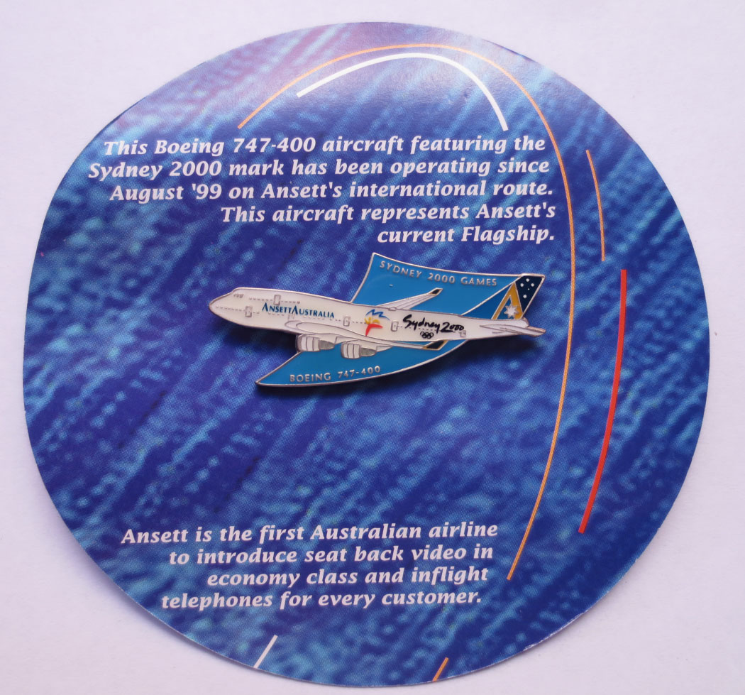 (image for) OLYMPIC HISTORICAL AIRCRAFT PIN - BOEING 747-400 OLYMPIC - Click Image to Close