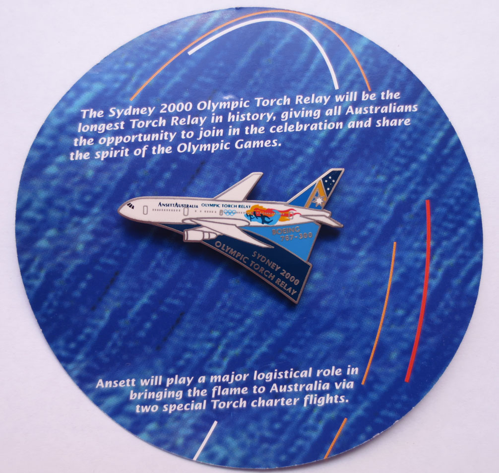 (image for) OLYMPIC HISTORICAL AIRCRAFT PIN - BOEING 767-300 OLYMPIC - Click Image to Close