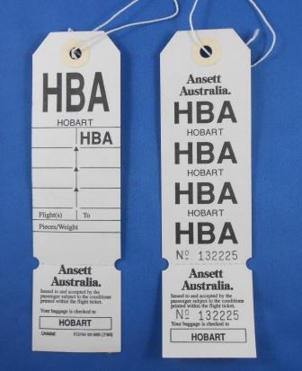 (image for) Ansett Australia. DESTINATION BAGGAGE TAG