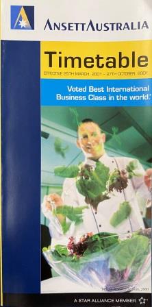 (image for) TIMETABLE: "Effective 25th March 2001"