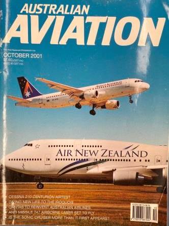 MAGAZINE: "Australian Aviation - October 2001" (image for) MAGAZINE: "Australian Aviation - October 2001"
