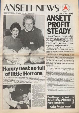 (image for) ANSETT NEWS: "No.7 - May 1981"