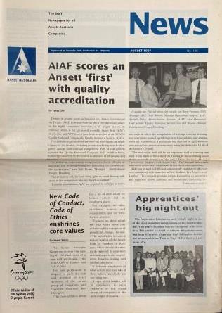 (image for) ANSETT NEWS: "No. 186 - August 1997"