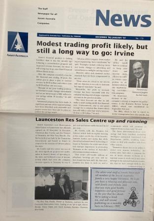 (image for) ANSETT NEWS: "No. 179 - December '96 / January 1997"