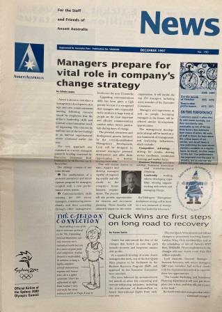(image for) ANSETT NEWS: "No. 190 - December 1997"