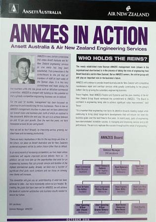 (image for) BROCHURE: "Ansett Australia & Air New Zealand Engineering Services"
