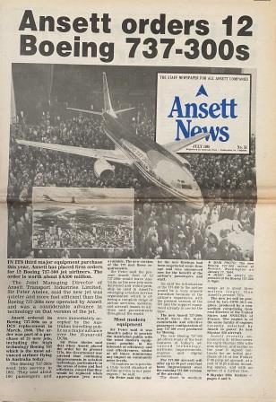 (image for) ANSETT NEWS: "No. 53 - July 1985"
