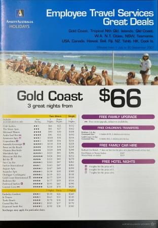 (image for) STAFF HOLIDAYS BROCHURE: "Employee Travel Services Great Deals"