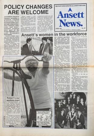 (image for) ANSETT NEWS: "No. 127 - April 1992"