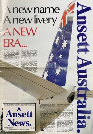 (image for) ANSETT NEWS: "No. 112 - November 1990"