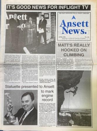 (image for) ANSETT NEWS: "No. 149 - April 1994"