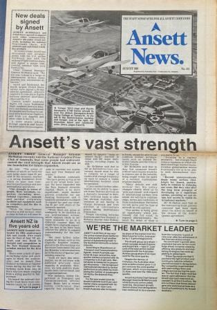 (image for) ANSETT NEWS: "No. 131 - August 1992"