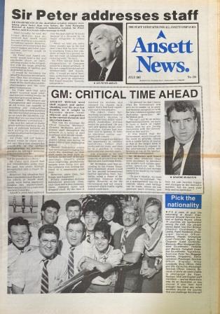 (image for) ANSETT NEWS: "No. 130 - July 1992"