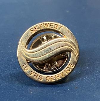 LAPEL BADGE: "10 Years Service - Silver" (image for) LAPEL BADGE: "10 Years Service - Silver"