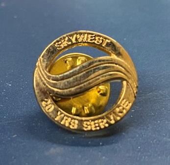 LAPEL BADGE: "20 Years Service - Gold" (image for) LAPEL BADGE: "20 Years Service - Gold"