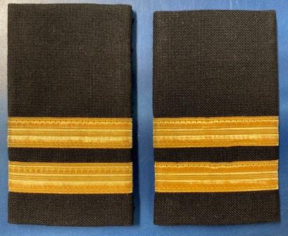 BLACK EPAULETTES - "2 Gold Stripes (Set of 2)" (image for) BLACK EPAULETTES - "2 Gold Stripes (Set of 2)"