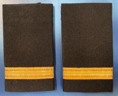 BLACK EPAULETTES - "1 Gold Stripe(Set of 2)" (image for) BLACK EPAULETTES - "1 Gold Stripe(Set of 2)"