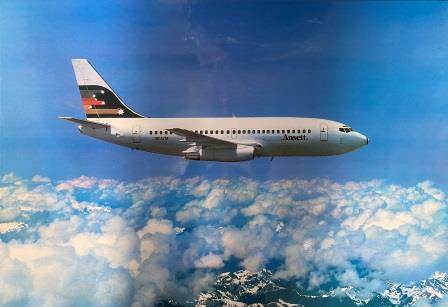 (image for) AIRCRAFT POSTER - BOEING B737-200: "Laminated / Blockmounted"