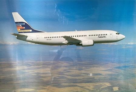 (image for) AIRCRAFT POSTER - BOEING B737-300: "Laminated / Blockmounted"