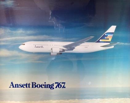 (image for) AIRCRAFT POSTER - BOEING B767-200: "Laminated / Blockmounted"