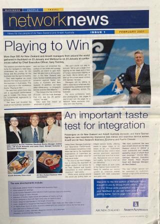 (image for) NETWORK NEWS: "Issue 1 - February 2001