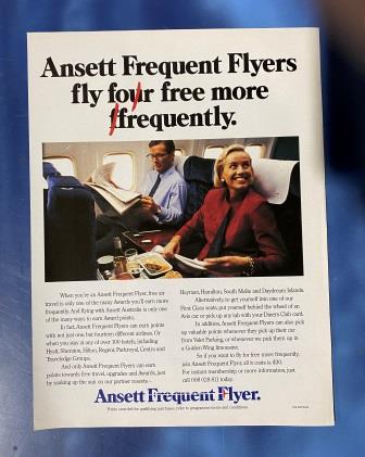 ANSETT FREQUENT FLYER: "Advertisement" (image for) ANSETT FREQUENT FLYER: "Advertisement"