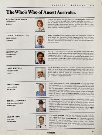 (image for) THE WHO'S WHO OF Ansett Australia.: "1990-1994"