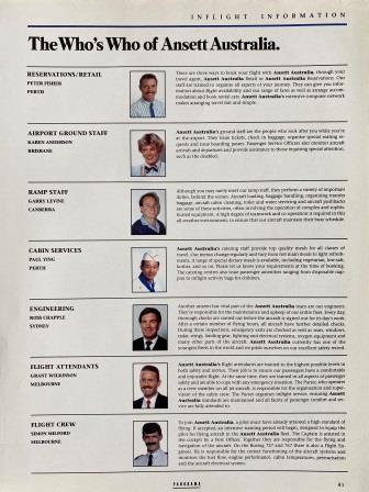(image for) THE WHO'S WHO OF Ansett Australia.: "1990-1994"